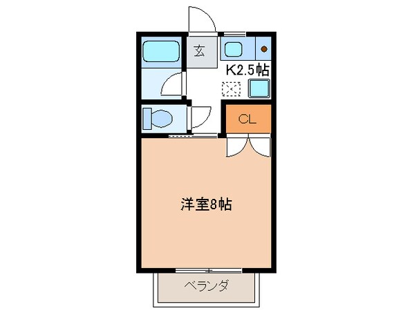 青木ヒルズアルファ－３の物件間取画像